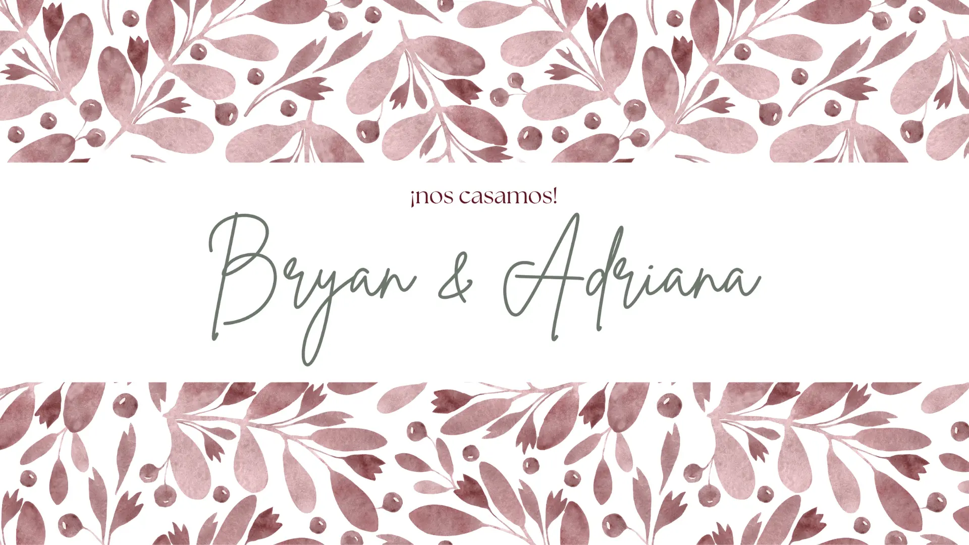 Invitación de Boda Bryan y Adriana